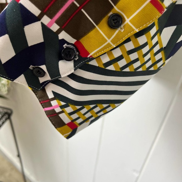 Gracia Leg of Mutton Sleeve Printed Blouse- sz L - Picture 7 of 11